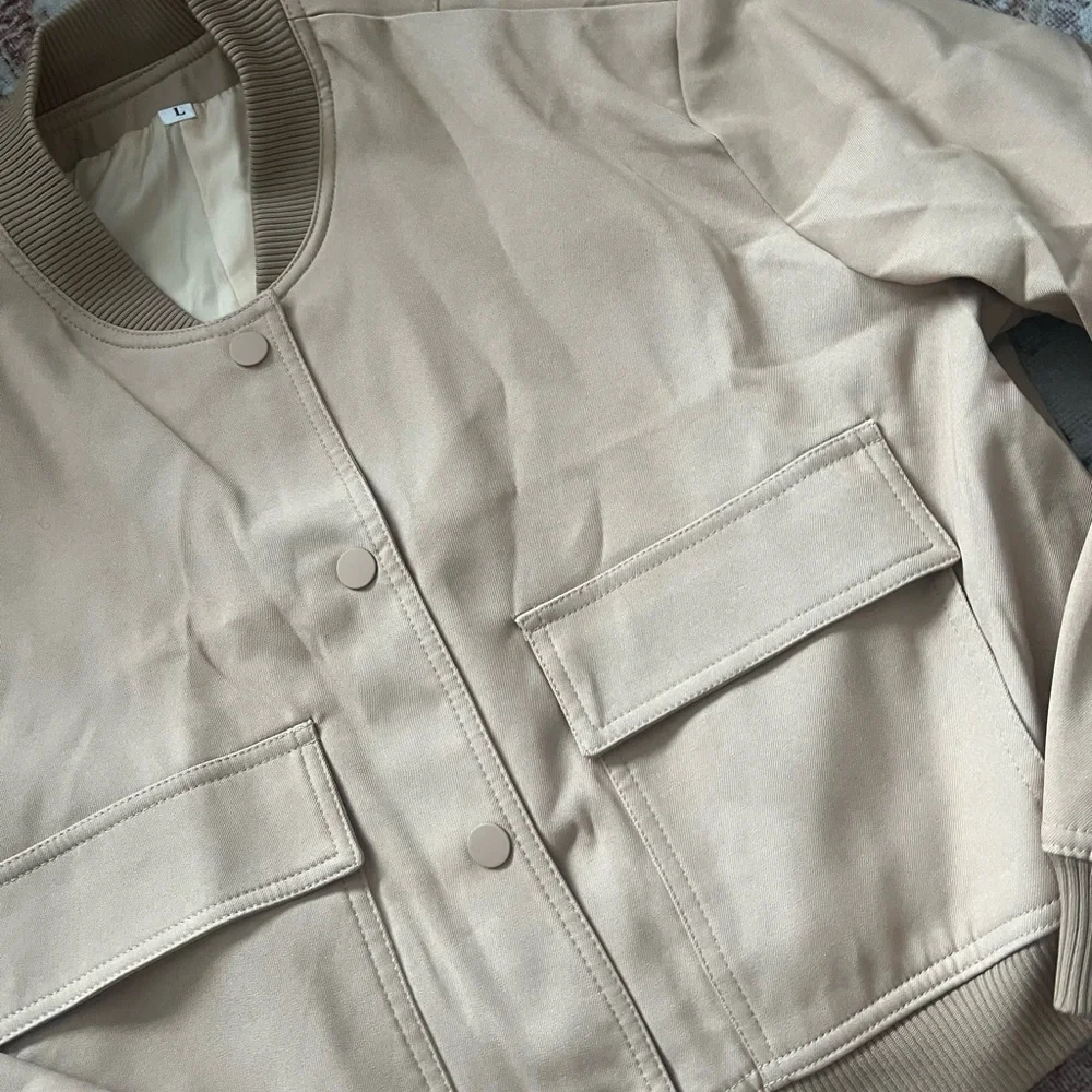 Tan Bomber Jacket - Picture 4 of 6